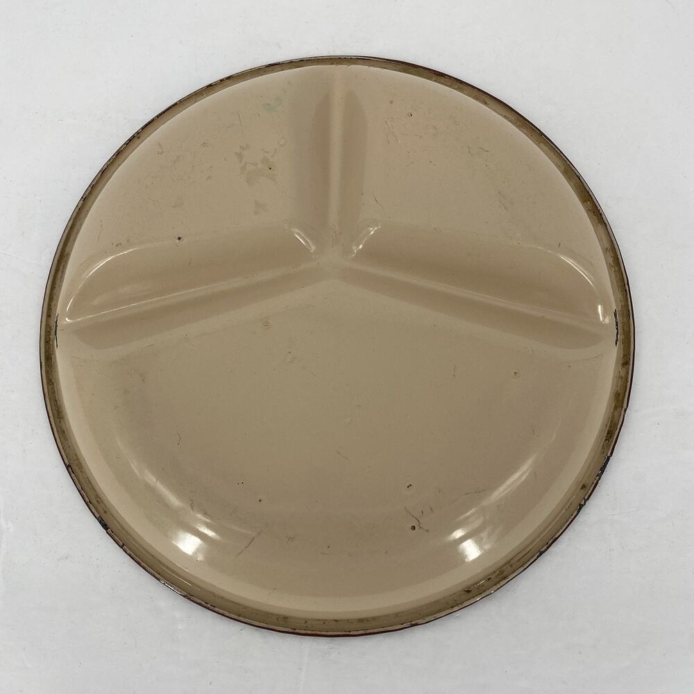 Fred Roberts Antique Western Enamelware Divided Dinner Plate - Picture 6 of 8
